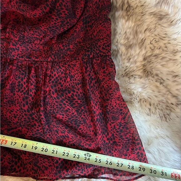 LANE BRYANT Red Leopard Print Strapless Top Size 20 - Picture 6 of 7